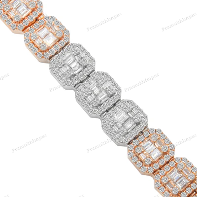 Sterling Silver Moissanite Diamond Iced Out Bracelet For Her