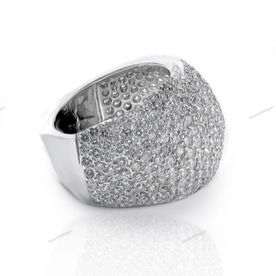 VVS Moissanite Silver Iced Out Hip Hop Dome Ring