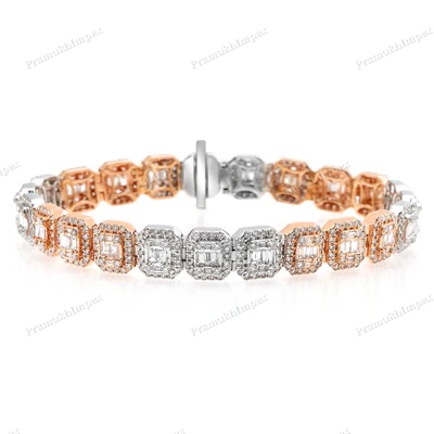 Sterling Silver Moissanite Diamond Iced Out Bracelet For Her