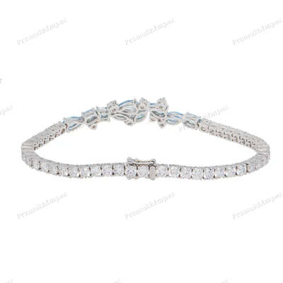 925 Silver Moissanite Diamond Tennis Bracelet For Women