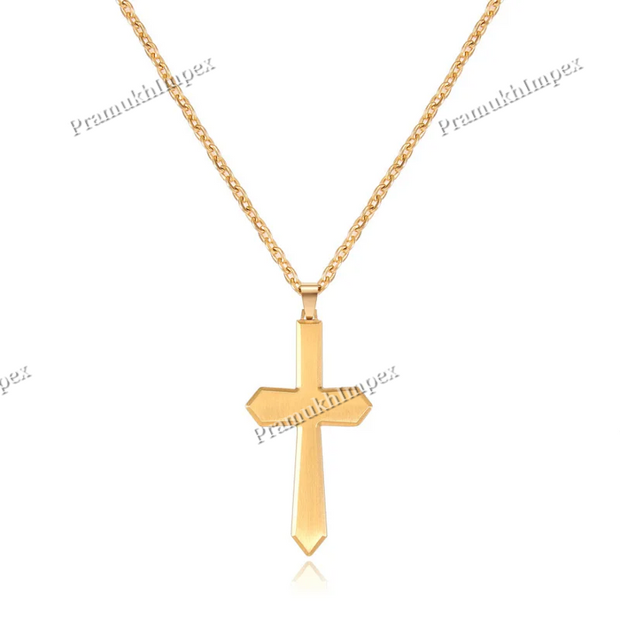 Minimalist Cross Design Men's 925 Silver Jewelry Pendant