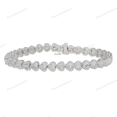 Heat Shape Moissanite Diamond Tennis Bracelet