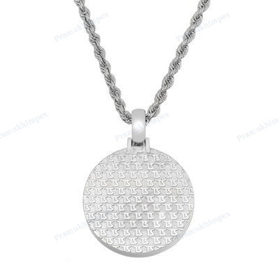 Two Tone Round Shape Small Custom TS Pendant