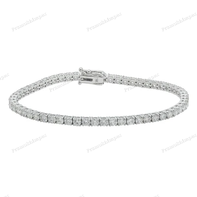 Sterling Silver Moissanite Diamond Tennis Bracelet