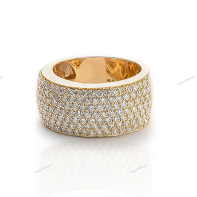 Solid Yellow Gold Plated Wedding Wend Ring for Men