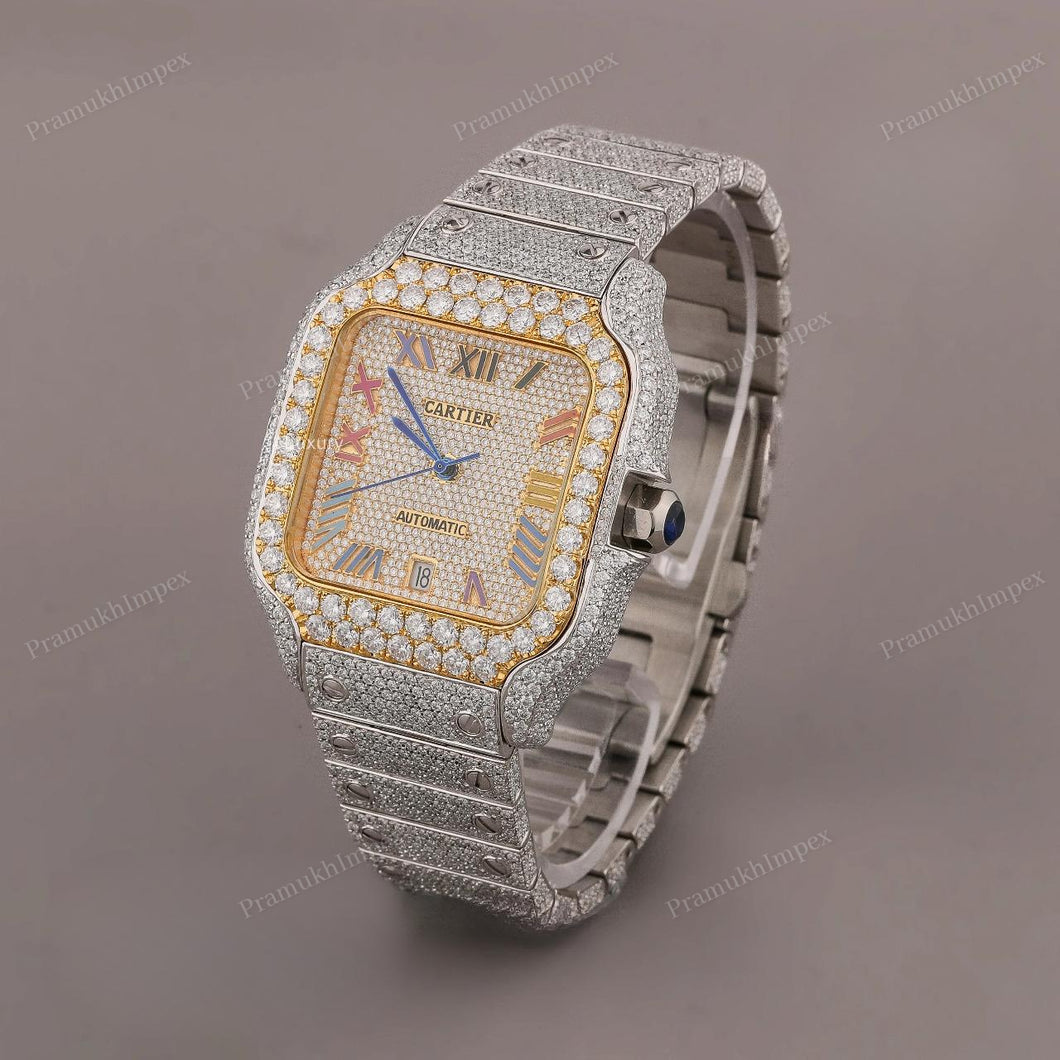 Hip Hop Iced Our Custom Cartier Moissanite Watch