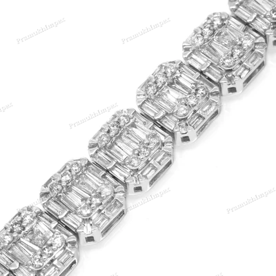 Baguette Cut Moissanite Diamond Hip Hop Bracelet