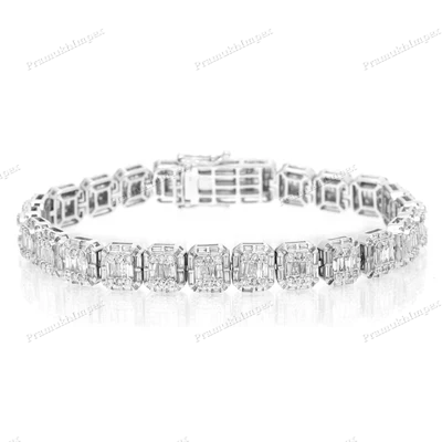 Baguette Cut Moissanite Diamond Hip Hop Bracelet