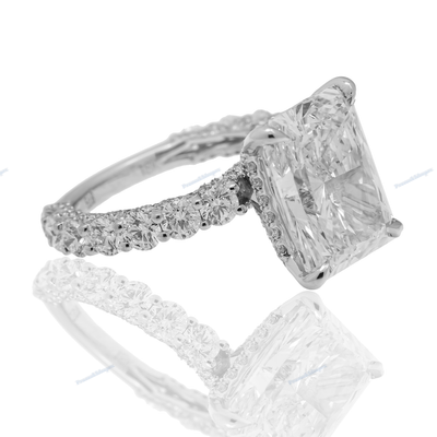 Moissanite Silver Engagement Proposal Ring for Women