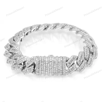 Moissanite Diamond Cuban Bracelet For Men