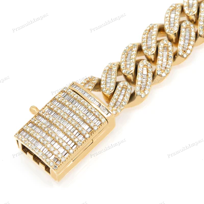 S925 Moissanite Cuban Link Bracelet For Men