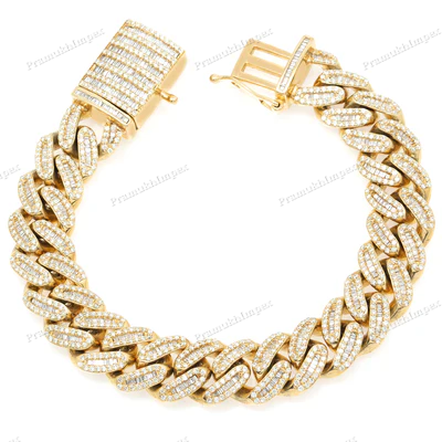 S925 Moissanite Cuban Link Bracelet For Men