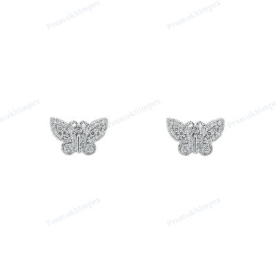 925 Sterling Silver Butterfly Shape Unique  Earrings