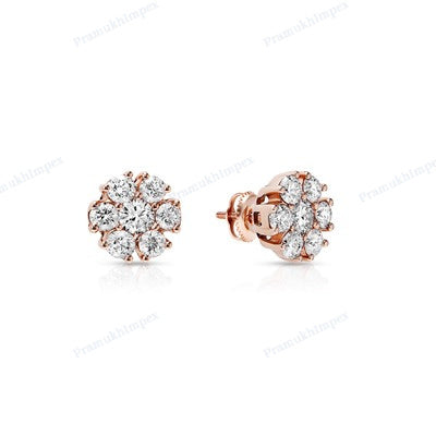 925 Sterling Silver Rose Gold Plated Earrings