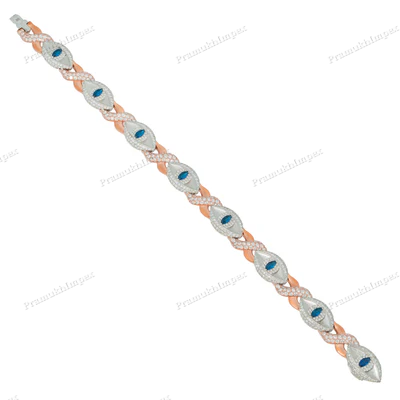 Infinity Evil Eye Moissanite Bracelet For Rapper