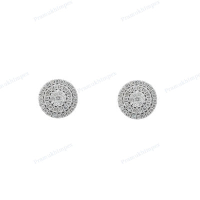 Moissanite Diamond 925 Sterling Silver Hip Hop Earring