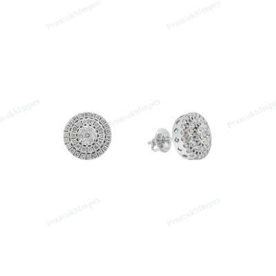 Moissanite Diamond 925 Sterling Silver Hip Hop Earring