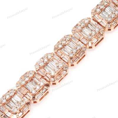 Customized 9mm Moissanite Diamond 925 Silver Bracelet