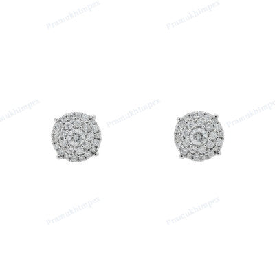 Small And Tiny Moissanite Diamond Hip Hop Earrings