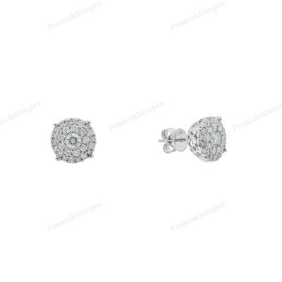 Small And Tiny Moissanite Diamond Hip Hop Earrings