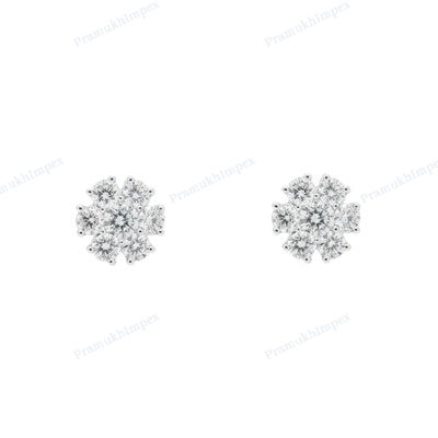 Moissanite Diamond Cluster Hip Hop Earrings