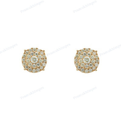 Sterling Silver Yellow Gold Plated Daily Wear Earring