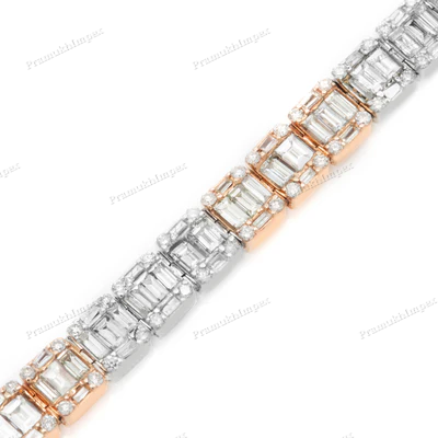 925 Silver 8 inch Moissanite Diamond Tennis Bracelet For Women