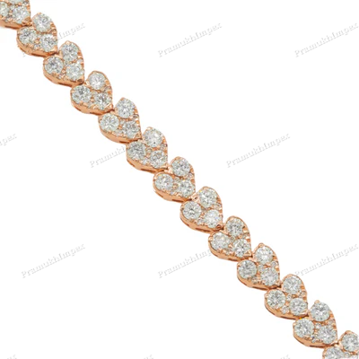 Moissanite Diamond Heart Shape Tennis Bracelet