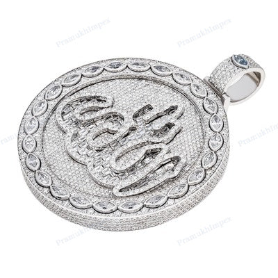 Moissanite Diamond Allah Hip Hop Pendant